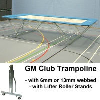 Club Trampoline with Lifter Roller Stands (GM Model)